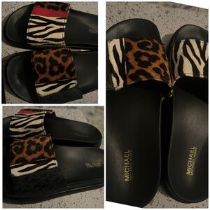 Women Michael Kors Platform Slides